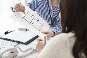Women working in the real estate company